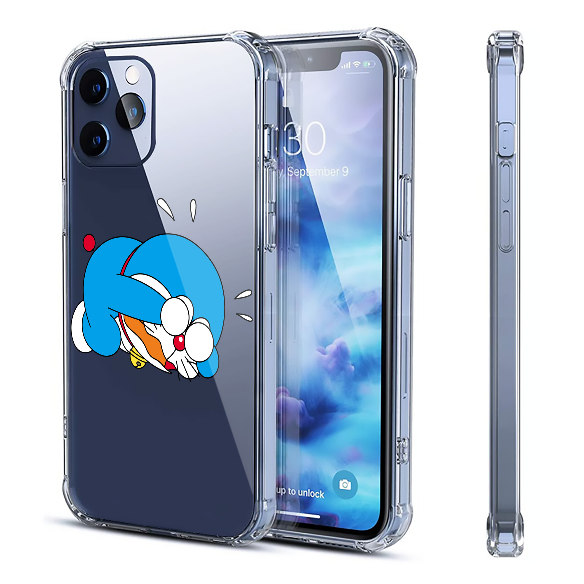 （画像用） ドラえもん Doraemon 【iPhone 12シリーズ対応】透明スマホケース（クリアソフトケース）